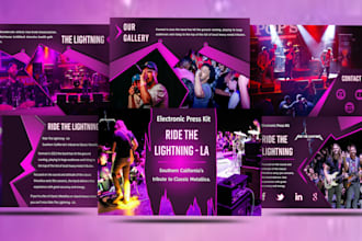 design media kit, menu kit, epk with clickable links