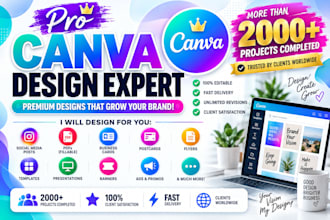 be your pro canva design expert for professional graphics