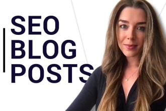 write SEO blog posts  for your website