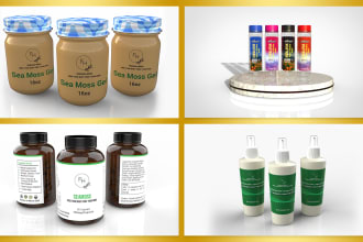 design the best supplement label, box, and 3d mockup