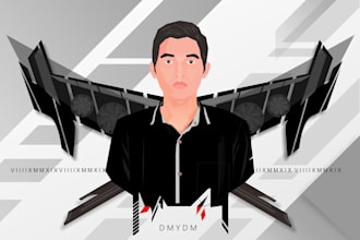 create polygonal geometric portrait vector for you