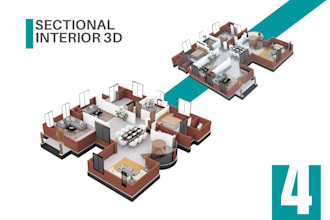 do 3d and 2d floor plan with furniture layout
