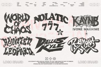 freestyle modern logo for your merch, brand, music artist