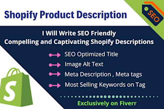 write shopify product description with shopify seo