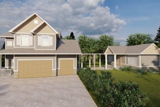 create 3d exterior design with realistic rendering