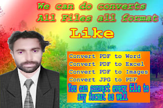 the skills to convert all kinds of files contact me