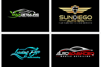 design interesting auto detailing shop and car wash logo