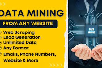 do web scraping, data extraction, and data mining