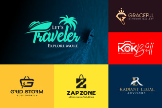 design logo for photography, travel, law firm and ecommerce online store