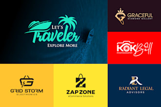 design logo for photography, travel, law firm and ecommerce online store