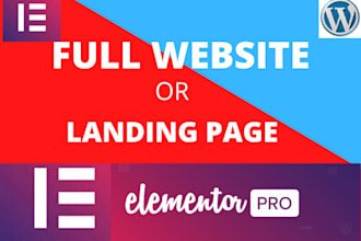 design or clone wordpress website using elementor pro