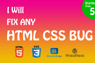 do any html css bug fixing or add a new feature