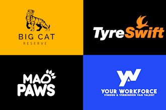 do flat minimalist logo design