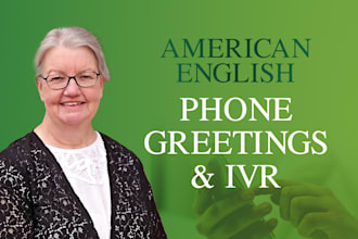 record phone greetings in female american english