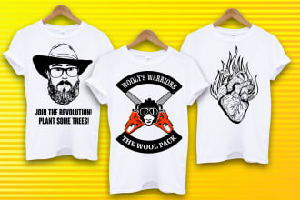 illustrate a bulk t shirt design and custom t shirt design