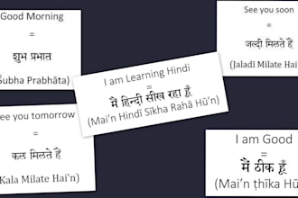 teach hindi or marathi for one hour
