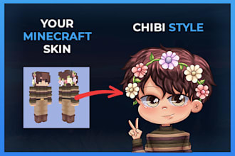 draw your roblox or minecraft avatar in chibi