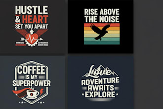 create a typography t shirt design