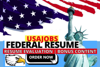 write a professional federal usajobs resume and cover letter