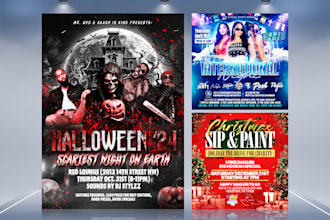 design a party flyer, club, dj, event, concert and more