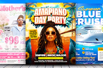 design a party flyer, nightclub, dj, event, concert or more