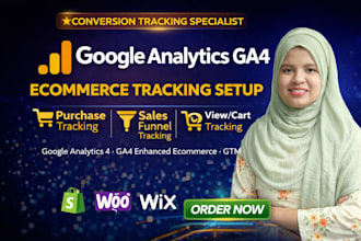 setup google analytics, ga4 ecommerce tracking, ads conversion tracking