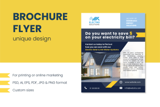 design flyer, brochure, booklet for printing or online marketing
