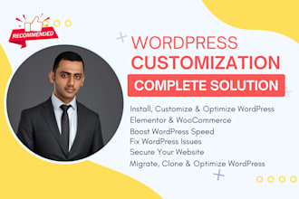 install, configure, fix or customize wordpress
