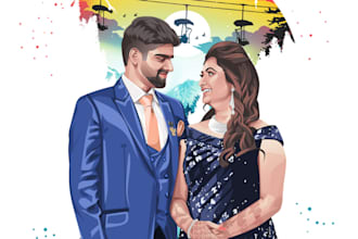 create amazing vector couple for you