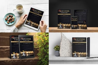 design amazing book cover, ebook cover with 3d mockups