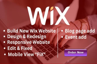 wix website design wix website redesign wix website edit wix website revamp wix
