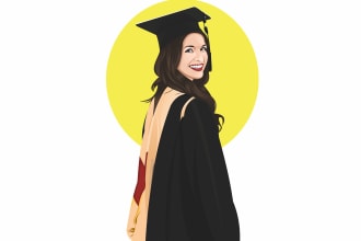 draw cartoon graduate from your photo