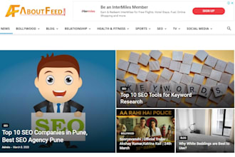write and publish on general website aboutfeed