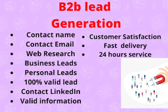 do linkedin lead generation data entry and web research