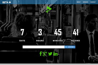 create a clean and responsive coming soon page