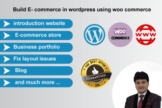 build responsive wordpress, woocommerce website and blog