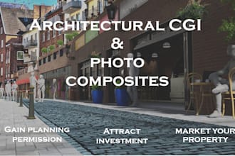 create an architectural cgi photo composite for your proposed new build