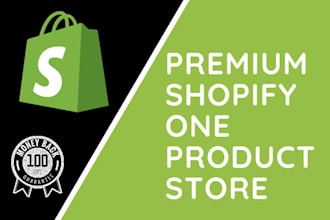 build premium one product shopify store