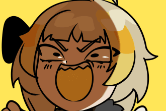 animate 2d twitch anime stinger, alert with your oc
