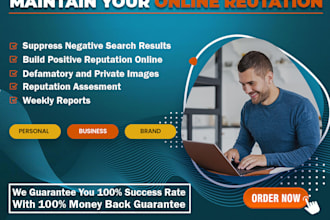 do reputation management and push down bad links