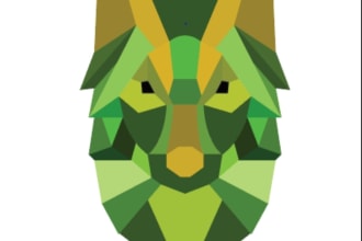 make geometrical animal illustration for you
