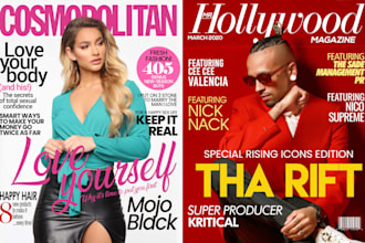 design catchy magazine cover