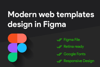 design modern web templates in figma