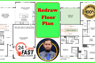 redraw floor plan in autocad within 12 hours