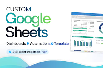 build google sheets dashboards, templates and automation