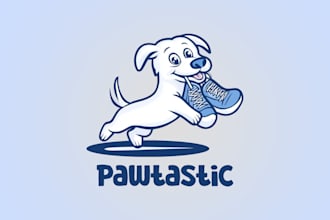 design a pet, cat, dog, or panda logo for your brand or business