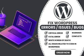 fix wordpress critical error, white screen, fatal error