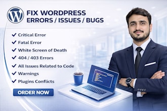 fix wordpress errors, critical issues and white screen