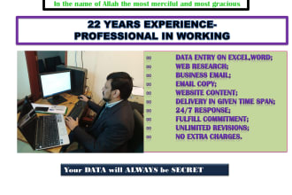 do copy typing, and data entry, and be your typist