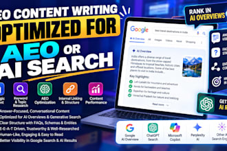 write SEO and ai optimized, plagiarism free articles for ai search